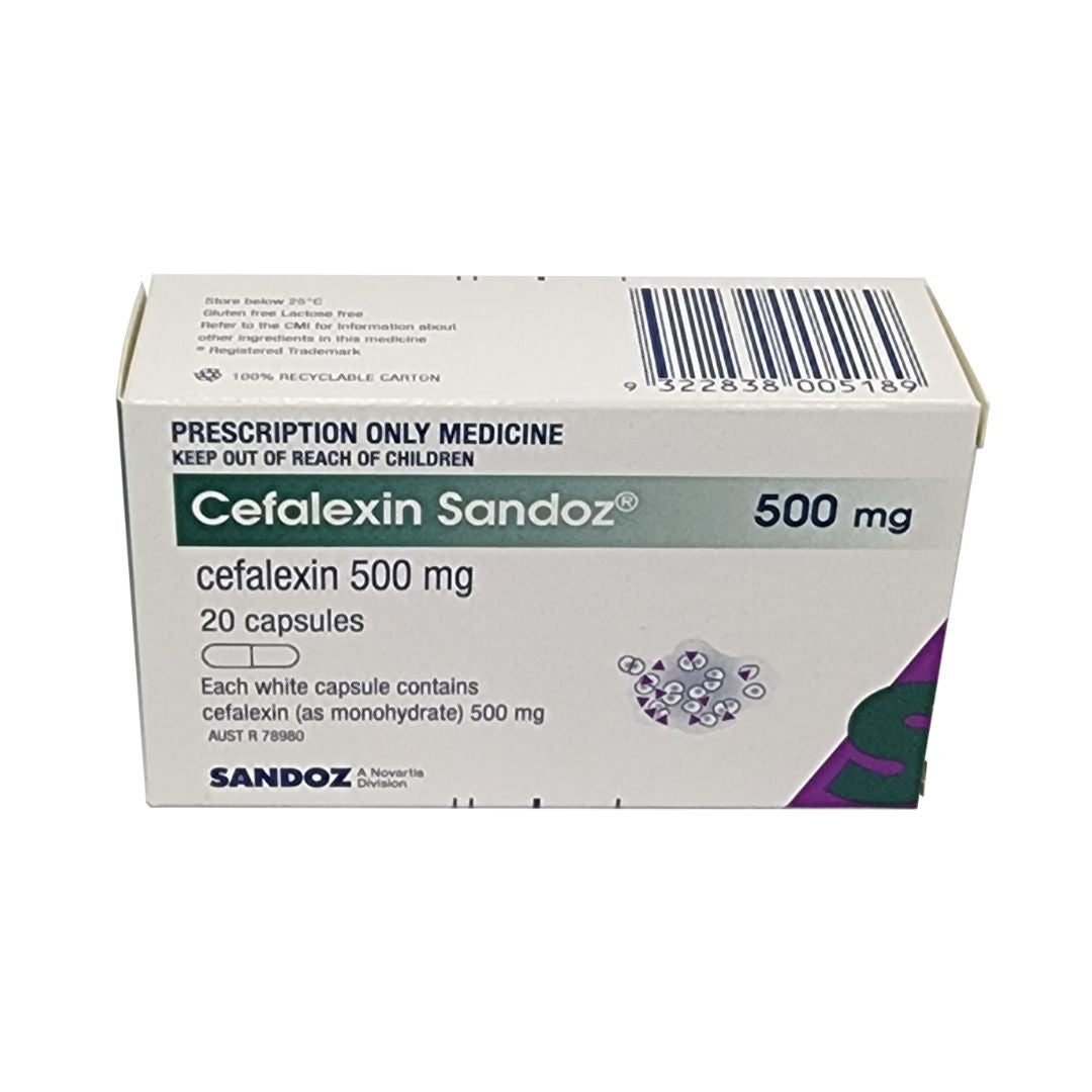 Cefalexin Sandoz 500mg Capsule 20