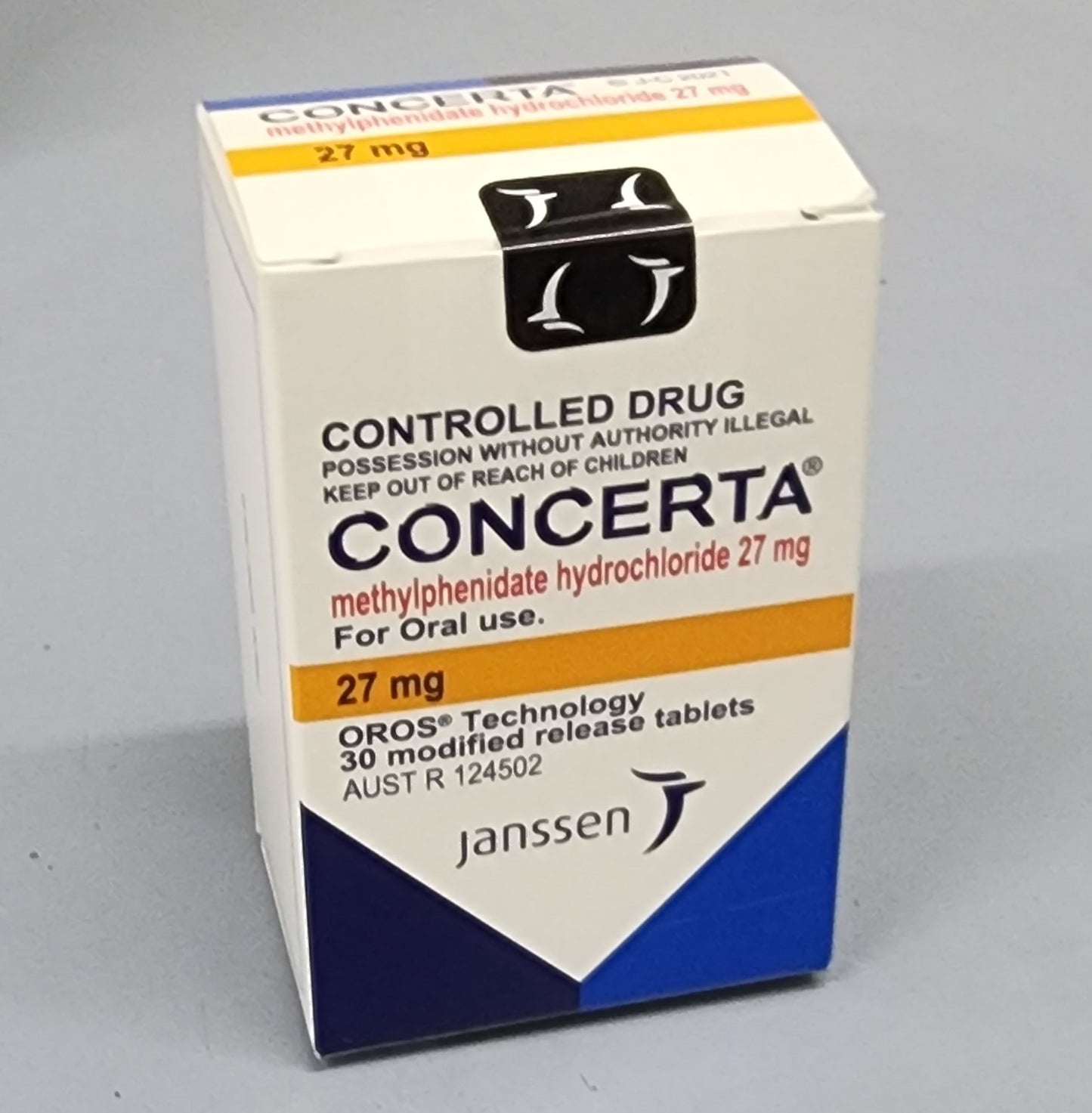 Concerta 27mg Tablets 30 - Methylphenidate