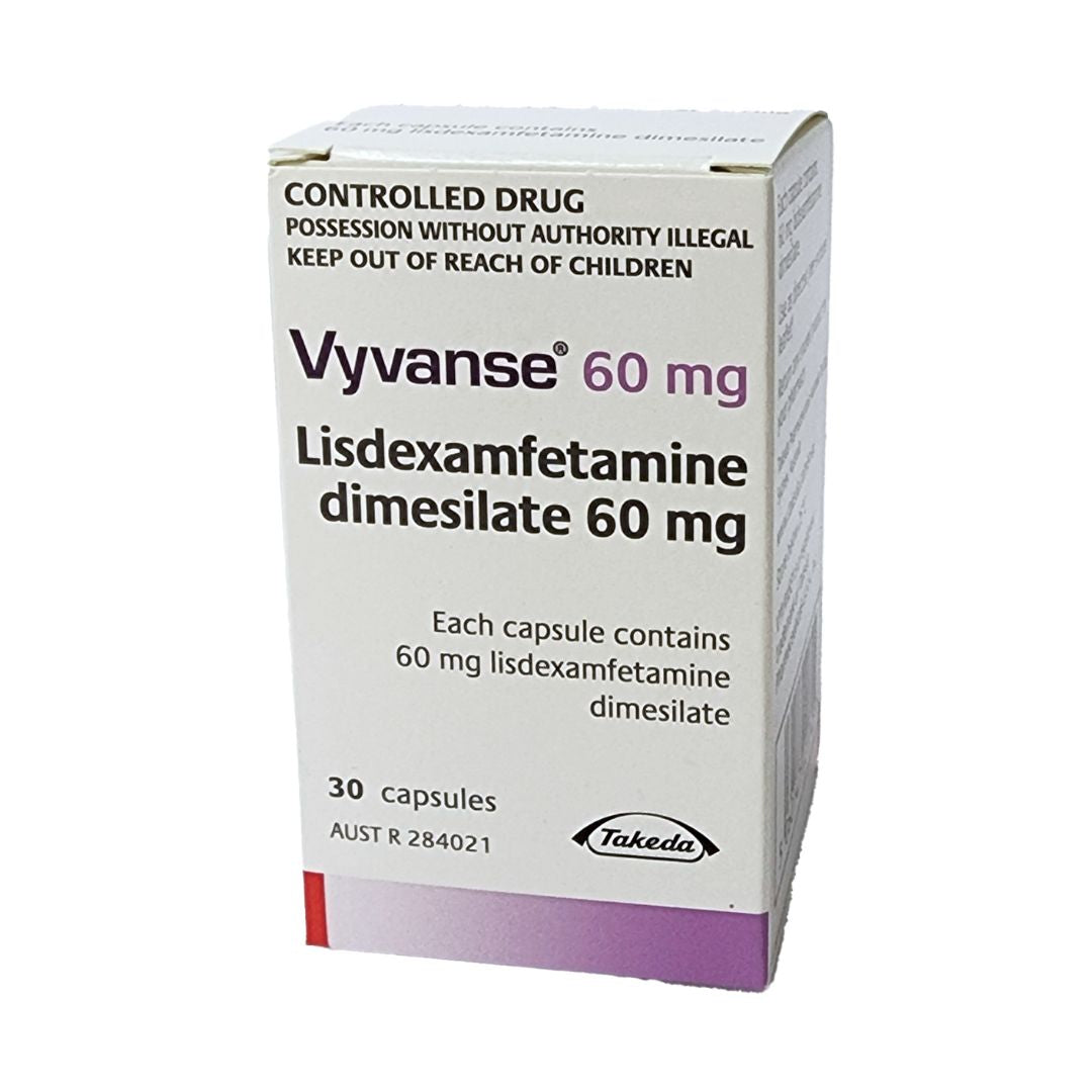 Vyvanse 60mg Capsules 30 (Authority Script) - Lisdexamfetamine