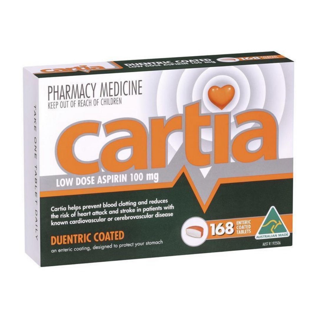 Cartia 100mg Tablets 28/ 84/ 168