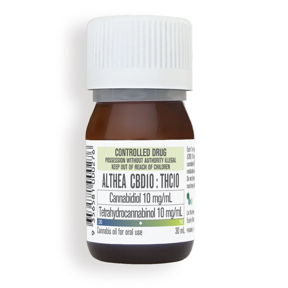 Althea Balanced THC 10mg/ml CBD 10mg/ml Cannabis Oil - 30mL