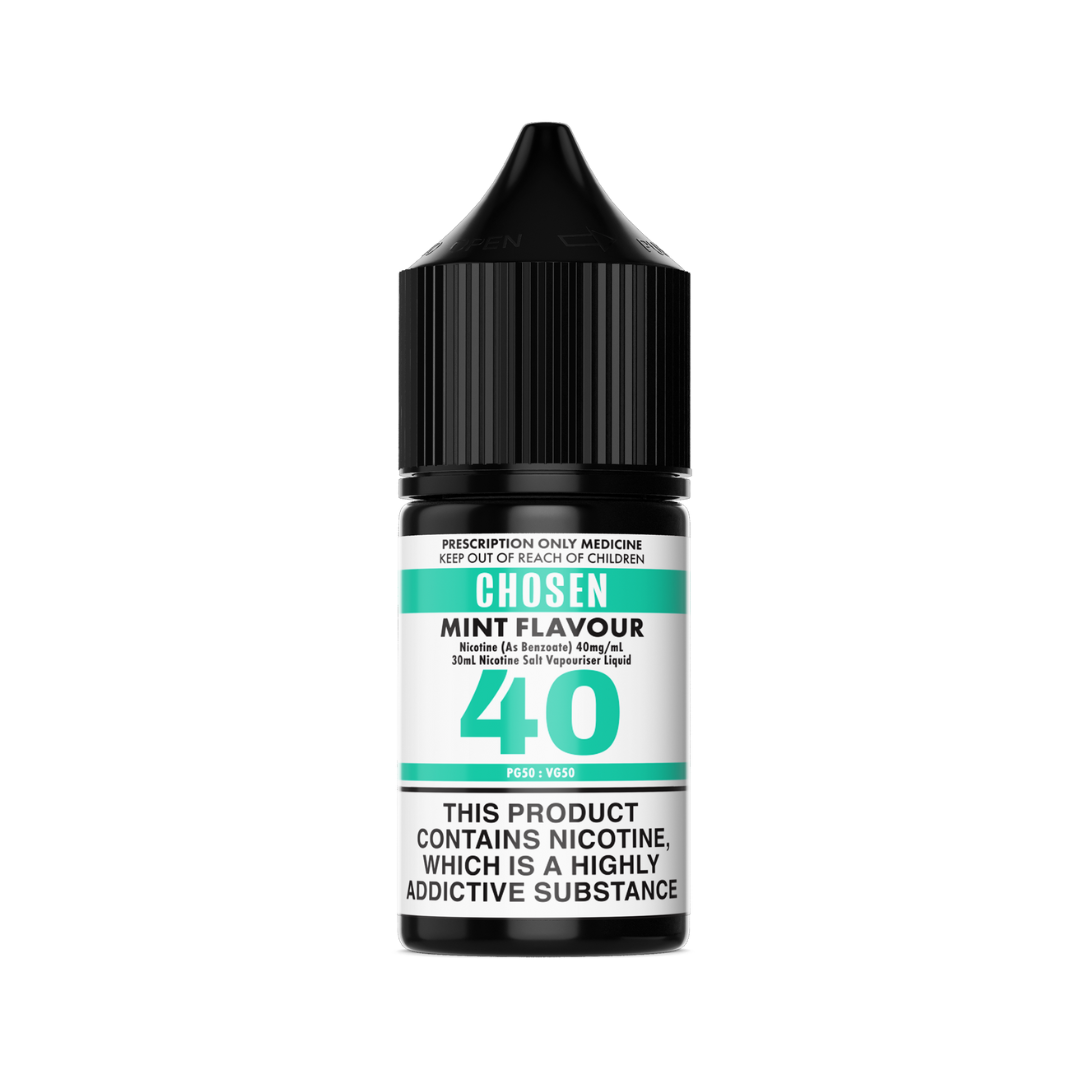 Chosen by Lula Nicotine Vape E-Liquid 40mg/ml 30ml, Tobacco/Mint