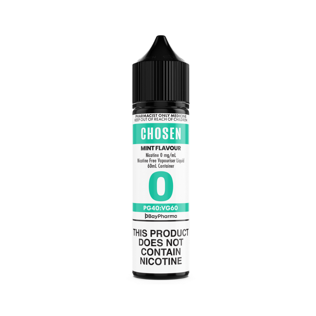 CHOSEN by LULA NICOTINE FREE E-Liquid 0mg/ml 60ml, Tobacco/Mint - No Prescription Required
