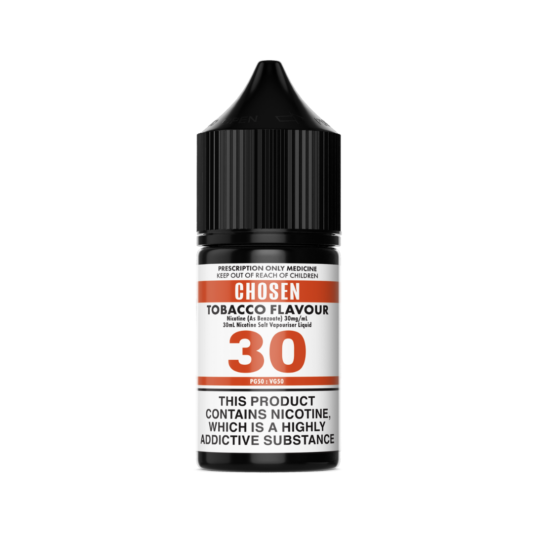 CHOSEN by LULA NICOTINE E-Liquid 30mg/ml 30ml, Tobacco/Mint