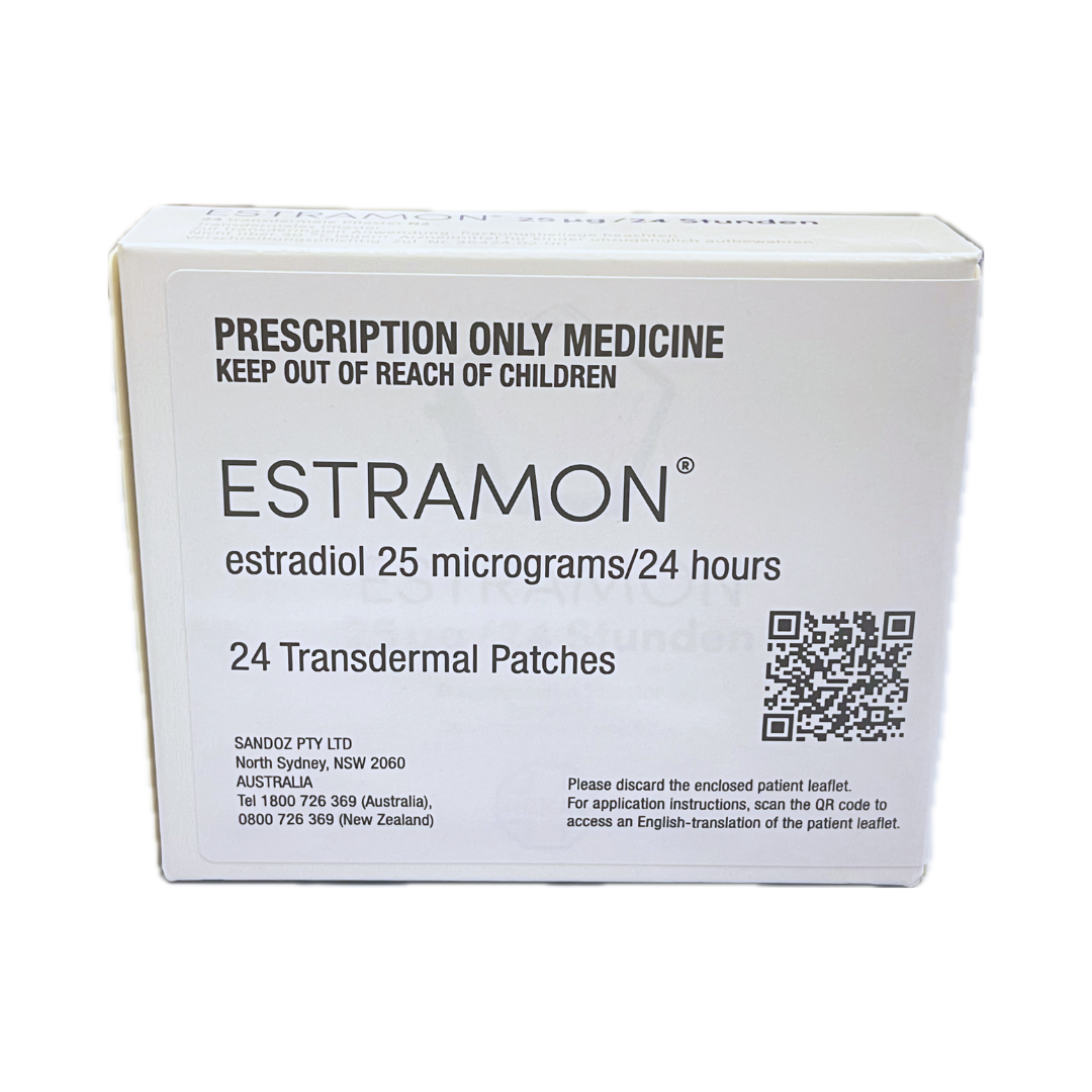 Estramon 25mcg Patch 24 - Estradiol (Equivalent to 3 boxes of Estradot)