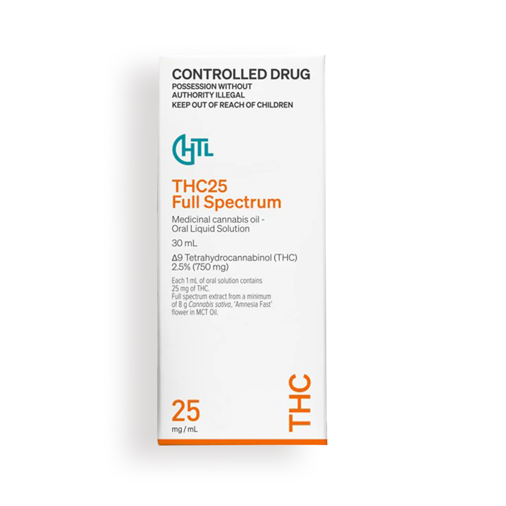 Helius Therapeutics THC Oil THC 25mg/ml Cannabis Oil - 30mL