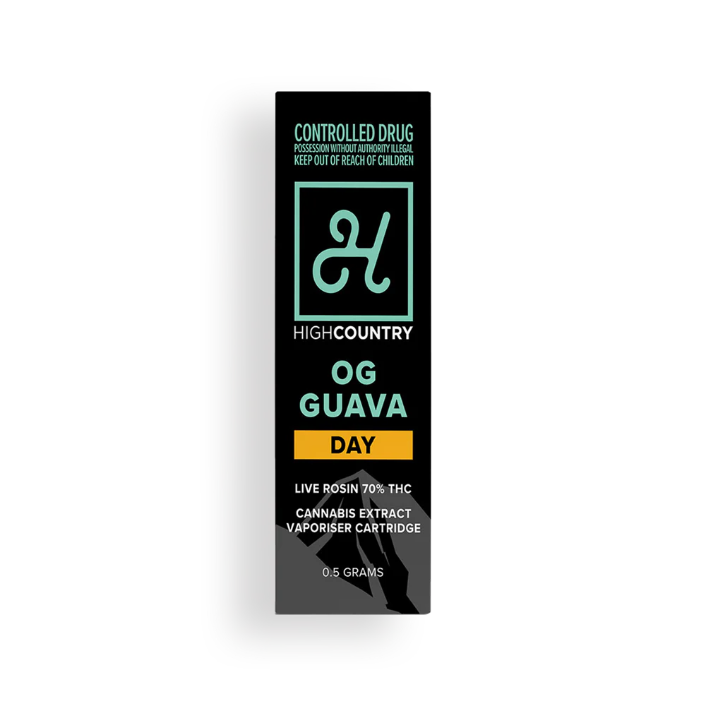 Highcountry Live Rosin DAY (OG Guava) Cartridge 70% THC 510 Cannabis Vape Inhalation - 0.5g