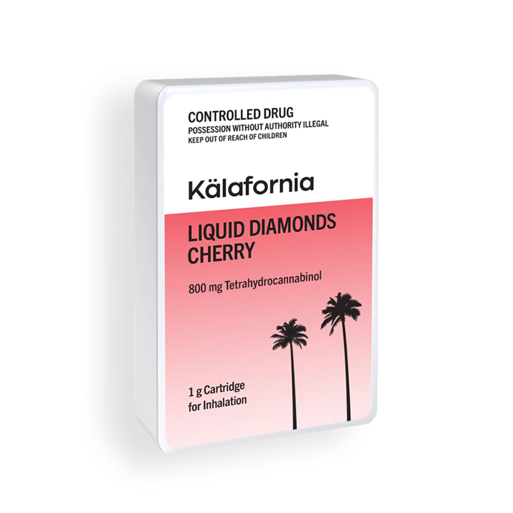 Kalafornia Liquid Diamonds (Cherry) Cartridge THC 800mg 510 Cannabis Vape Inhalation - 1g