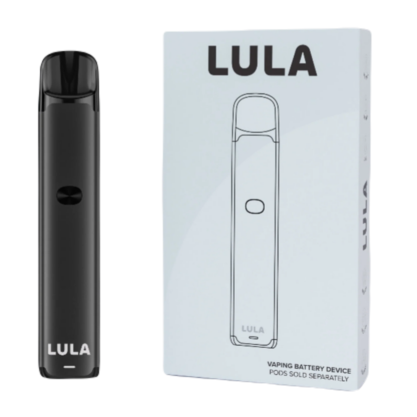 Lula Vaping Battery Nicotine Vaporiser Vape Device - Grey