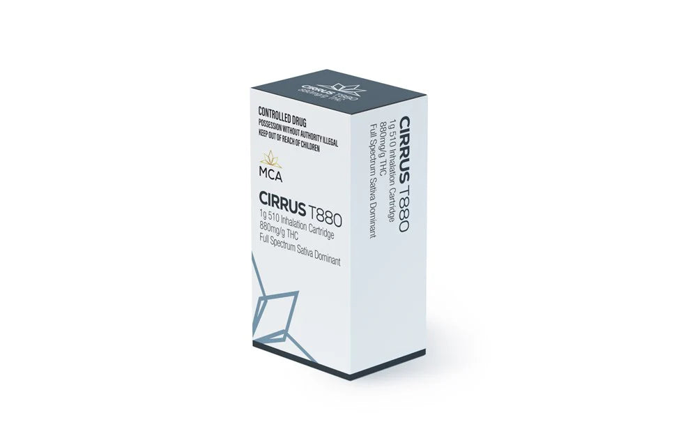 MCA Cirrus (White Lemon) Cartridge THC 880mg 510 Cannabis Vape Inhalation - 1g