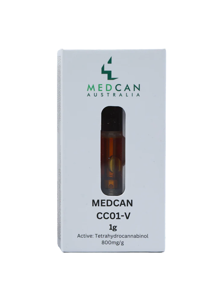 MedCan CC01-V (Afghan Kush) Cartridge THC 800mg 510 Cannabis Vape Inhalation - 1g