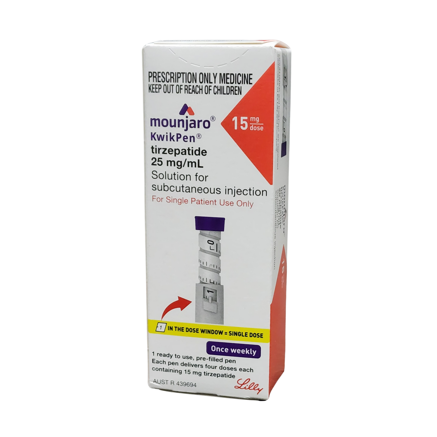 MOUNJARO KWIKPEN TIRZEPATIDE 15MG PER DOSE 25MG/ML 4 DOSES