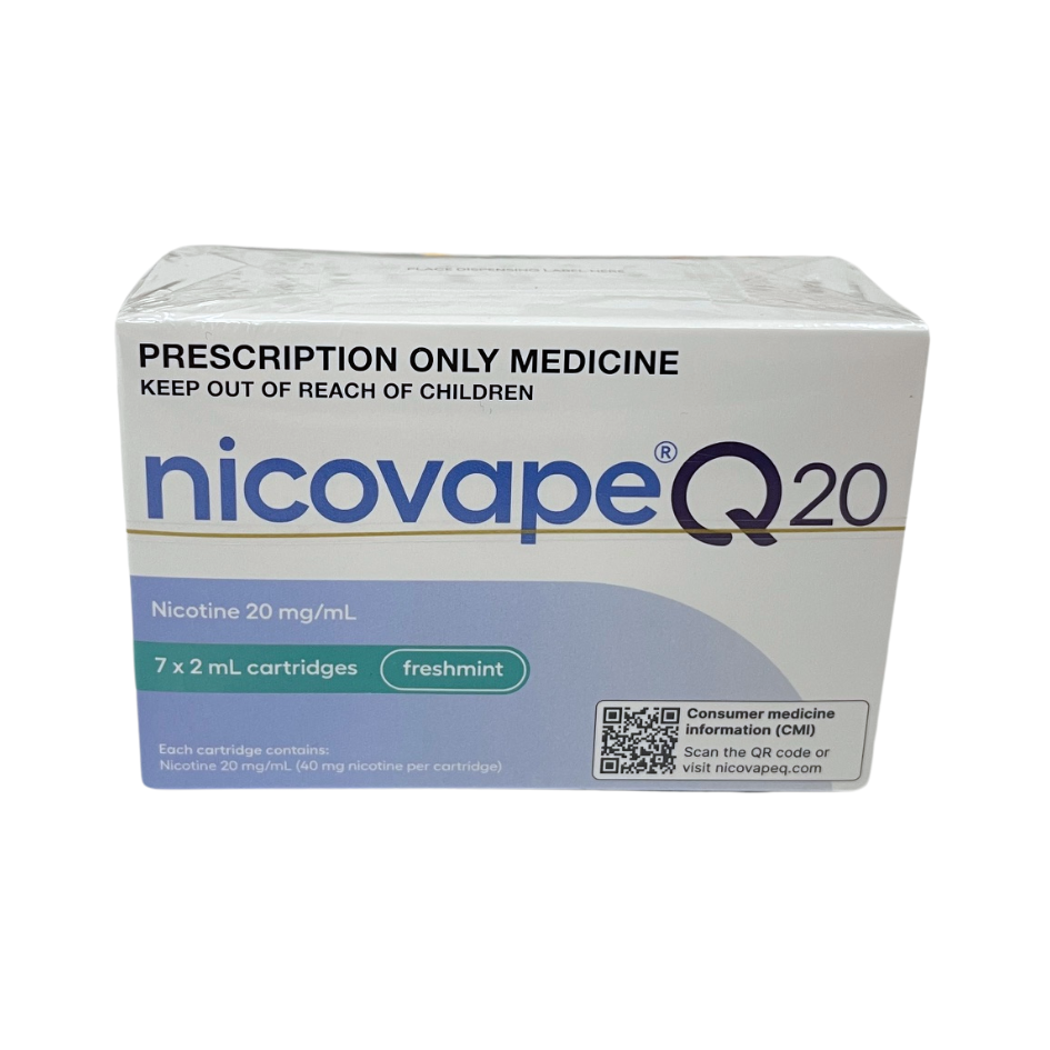 Nicovape Q20 Nicotine 20mg/ml (7x2ml) Cartridges