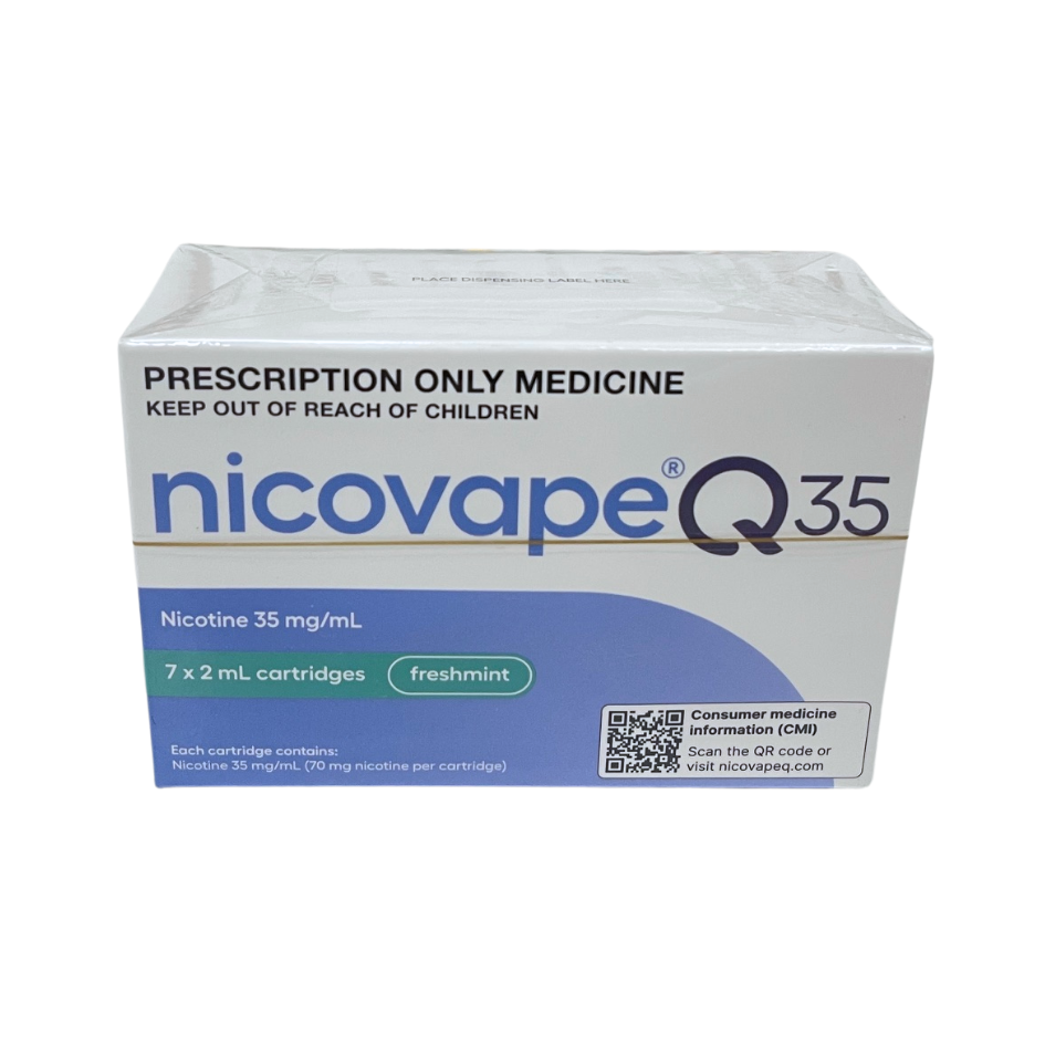 Nicovape Q35 Nicotine 35mg/ml (7x2ml) Cartridges