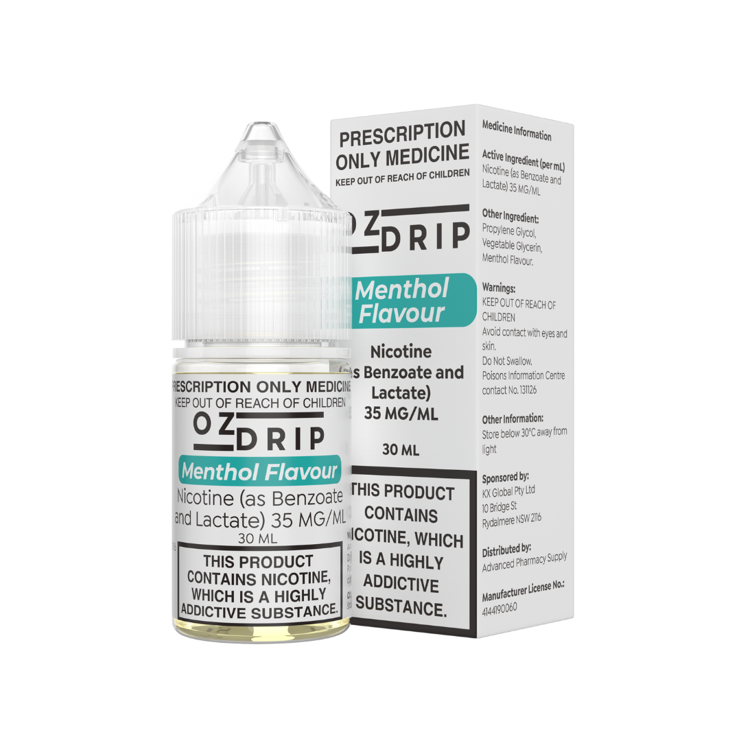 Ozdrip Nicotine Vape E-Liquid 35mg/ml 30ml, Tobacco/Mint/Methol/Unflavoured