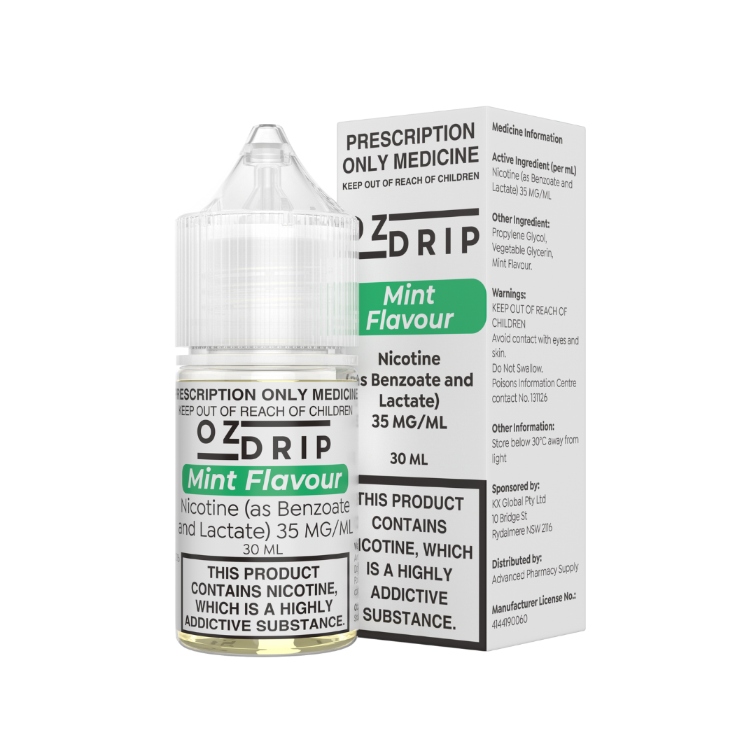 Ozdrip Nicotine Vape E-Liquid 35mg/ml 30ml, Tobacco/Mint/Methol/Unflavoured