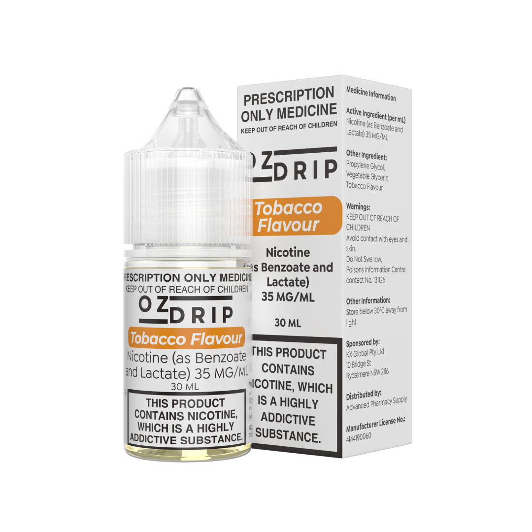 Ozdrip Nicotine Vape E-Liquid 35mg/ml 30ml, Tobacco/Mint/Methol/Unflavoured