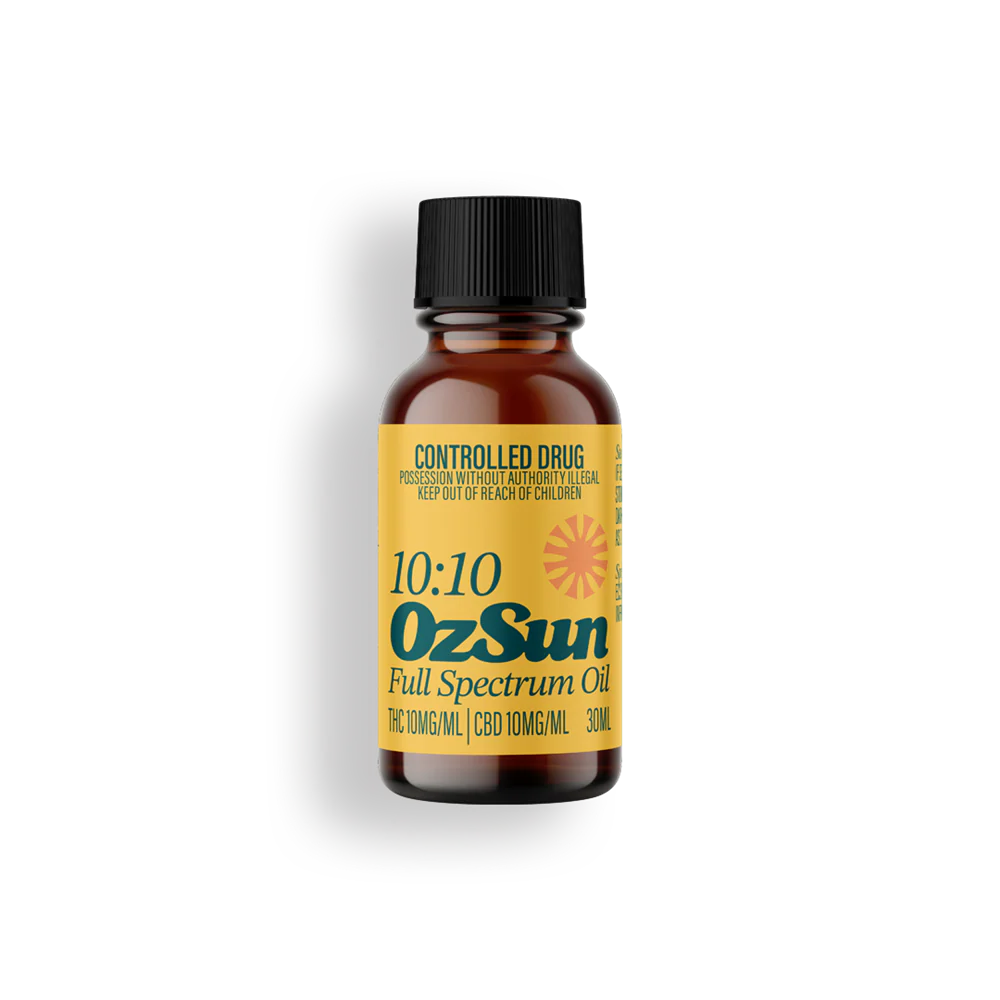 OzSun Full Spectrum THC 10mg/ml CBD 10mg/ml Cannabis Oil - 30mL