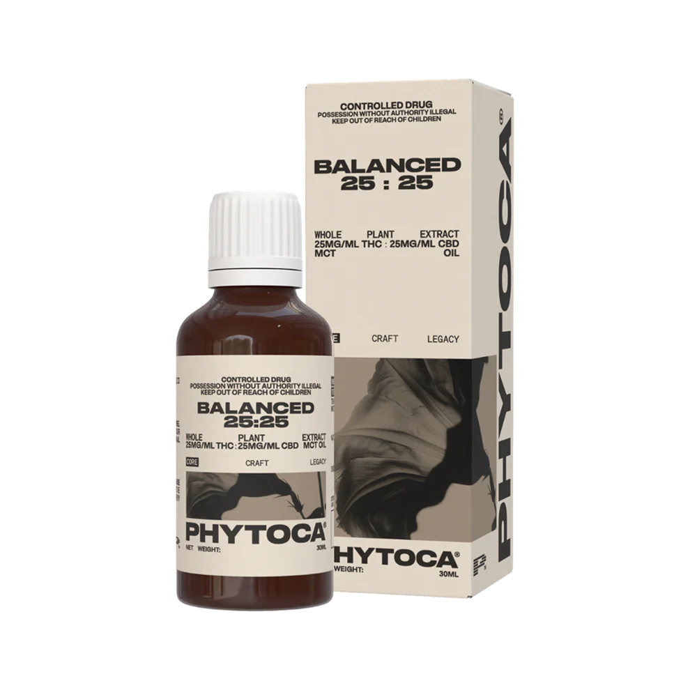 Phytoca Balanced THC 25mg/ml CBD 25mg/ml Cannabis Oil - 30mL