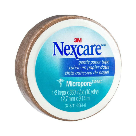 Nexcare Micropore Gentle Paper Tape Tan/ White 12.7mm x 9.14m