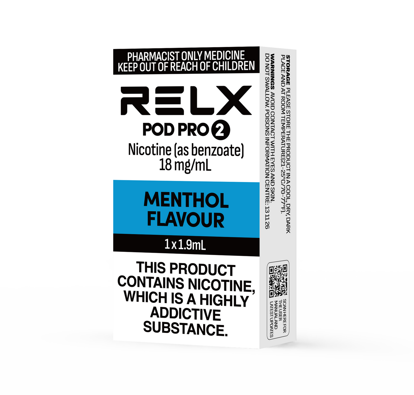RELX Pod Pro 2 18mg/ml 1.9ml Nicotine Vape Replacement Pods - No Prescription Required