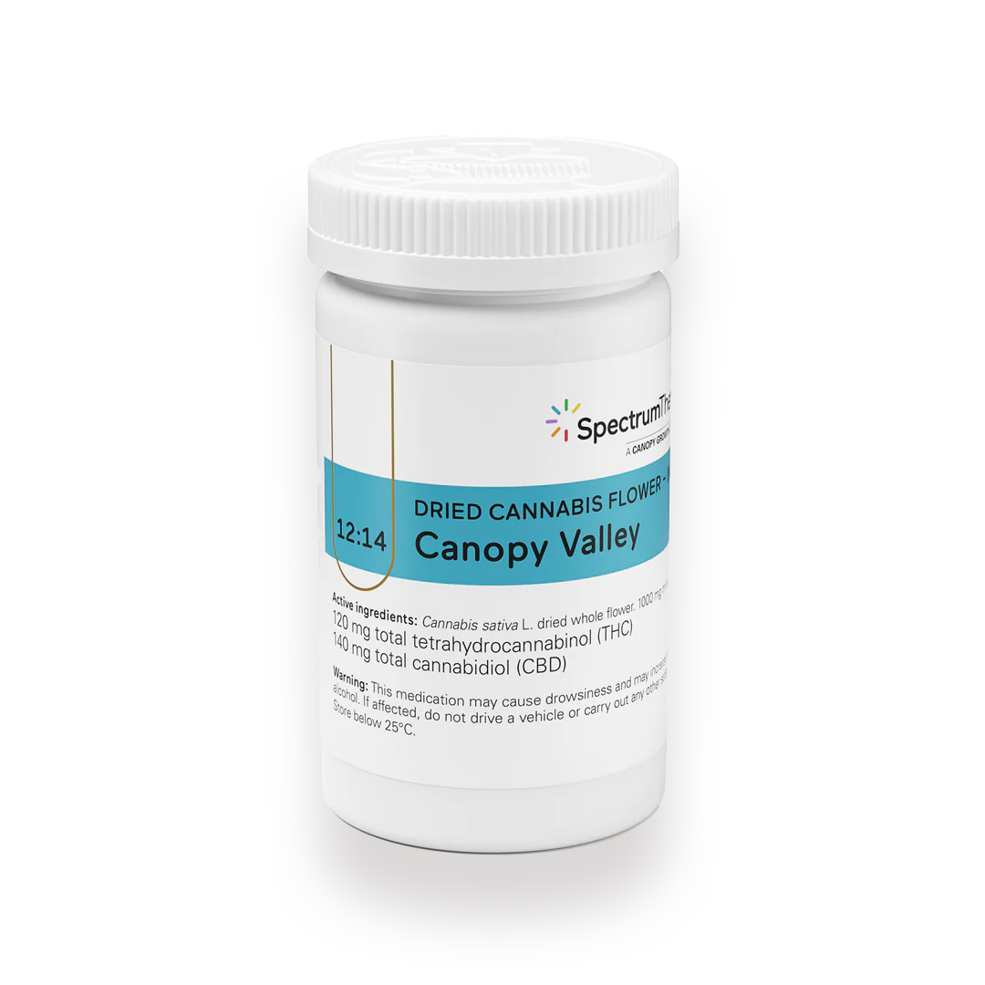 Spectrum Therapeutics Canopy Valley Balanced 12% THC 14% CBD Cannabis Flower - 15g