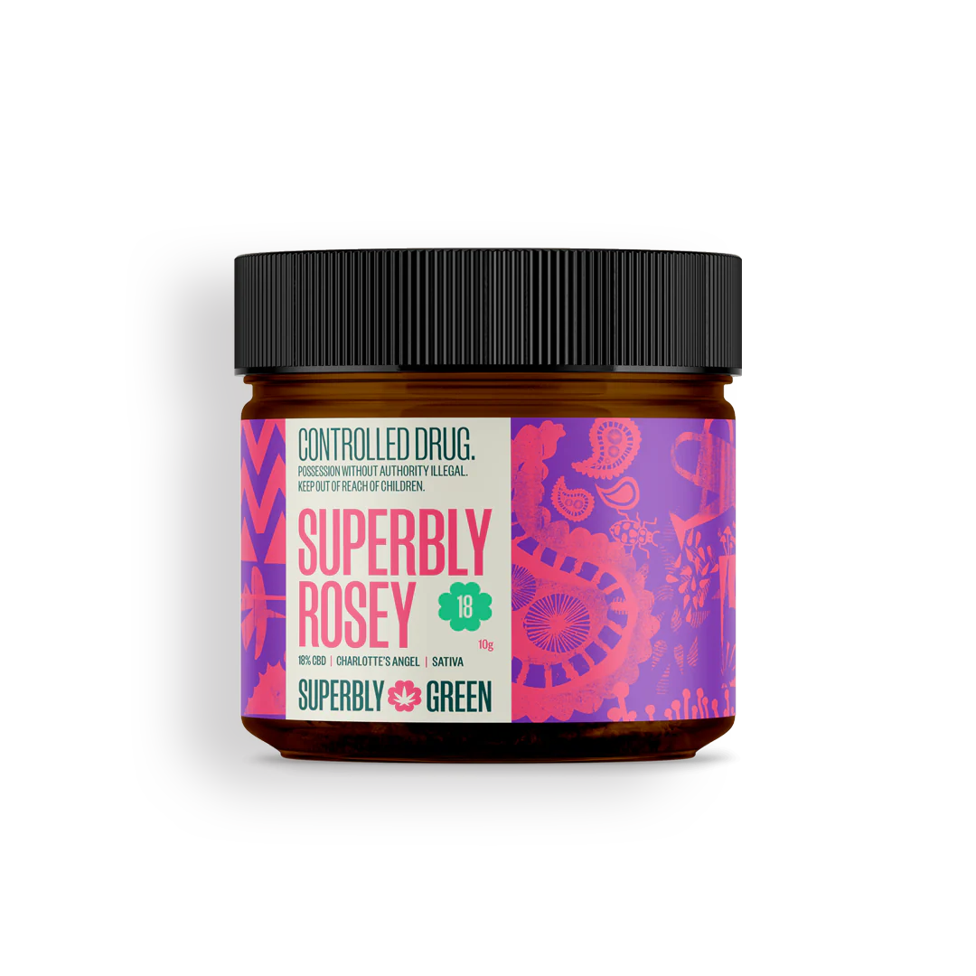 Superbly Green Rosey 18% CBD Cannabis Flower - 10g