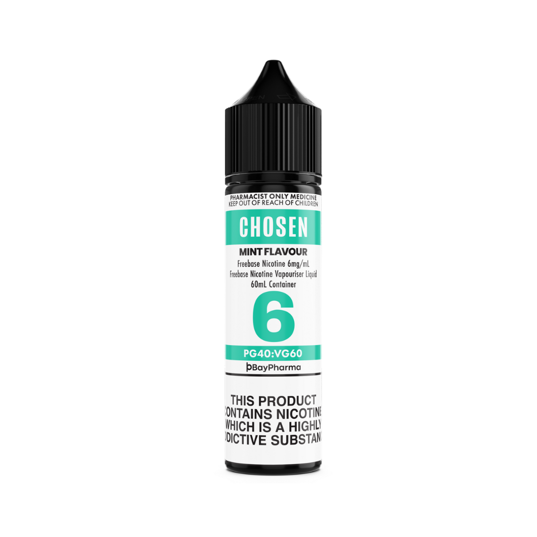 Chosen by Lula Nicotine Vape E-Liquid 6mg/ml 60ml, Tobacco/ Mint - No Prescription Required