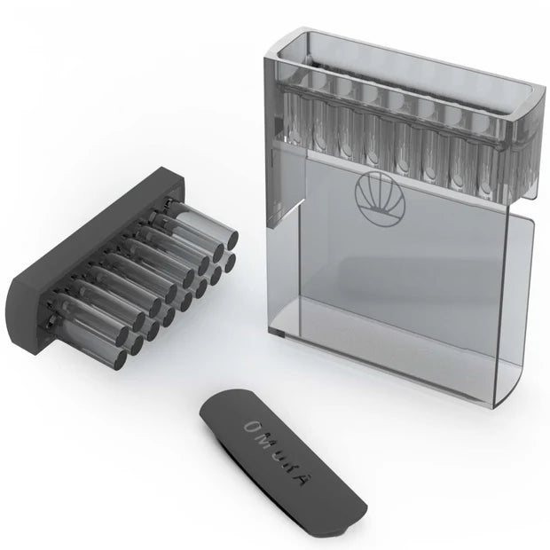 Omura X1 Vaporizer Portable Dried Herb Vaporiser Device - Bundle with Home Filling System & 64 Empty Flowersticks - Black