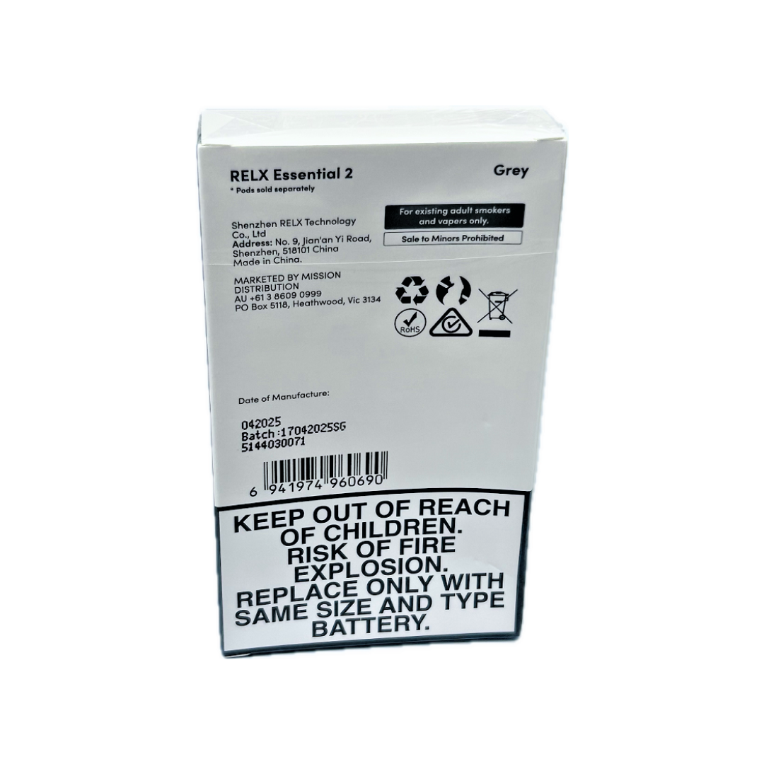 RELX Essential 2 Nicotine Vaporiser Vape Device