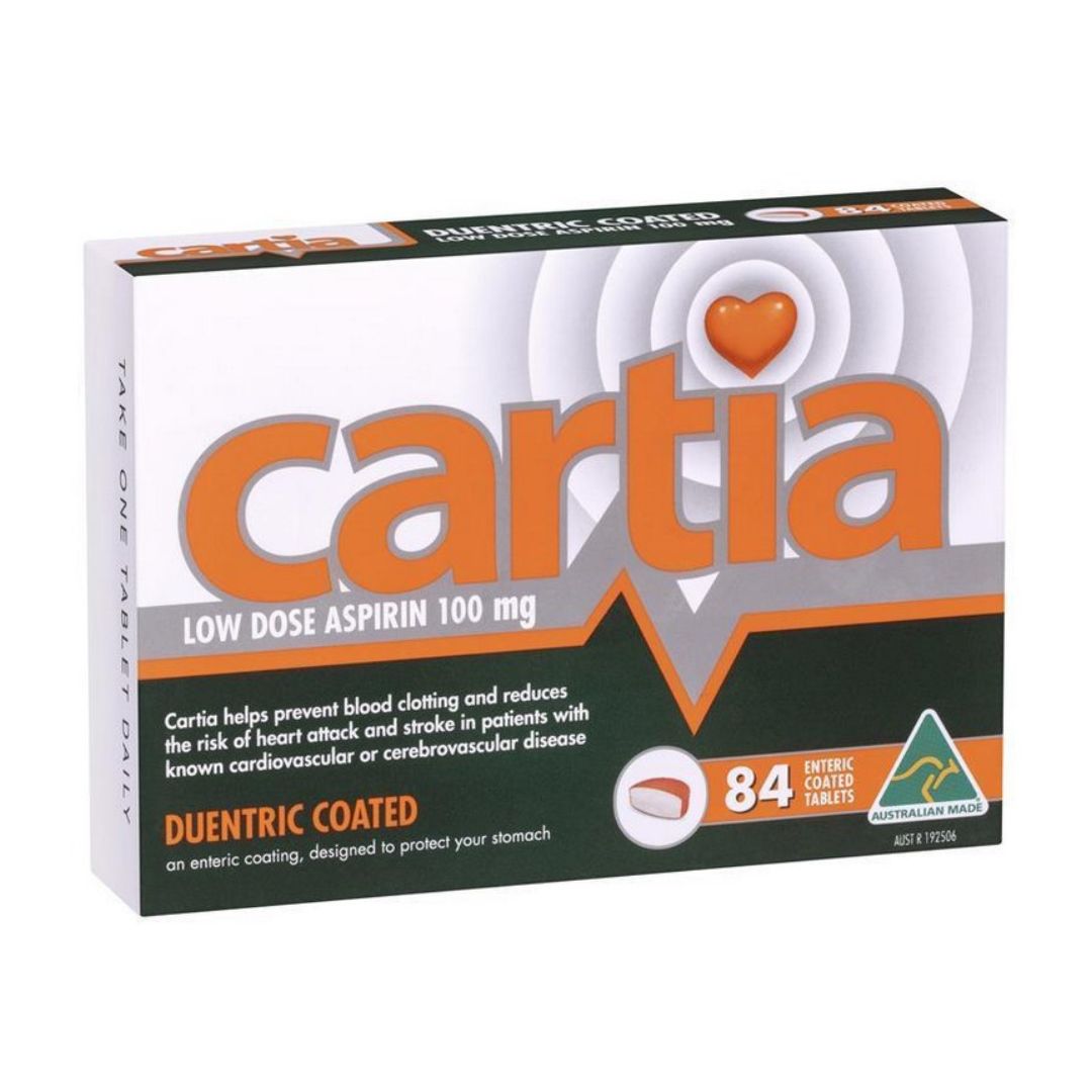 Cartia 100mg Tablets 28/ 84/ 168