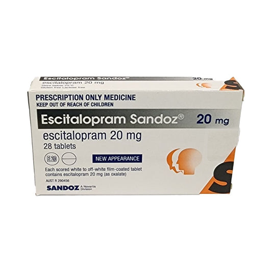 Escitalopram Sandoz 20mg Tablets 28