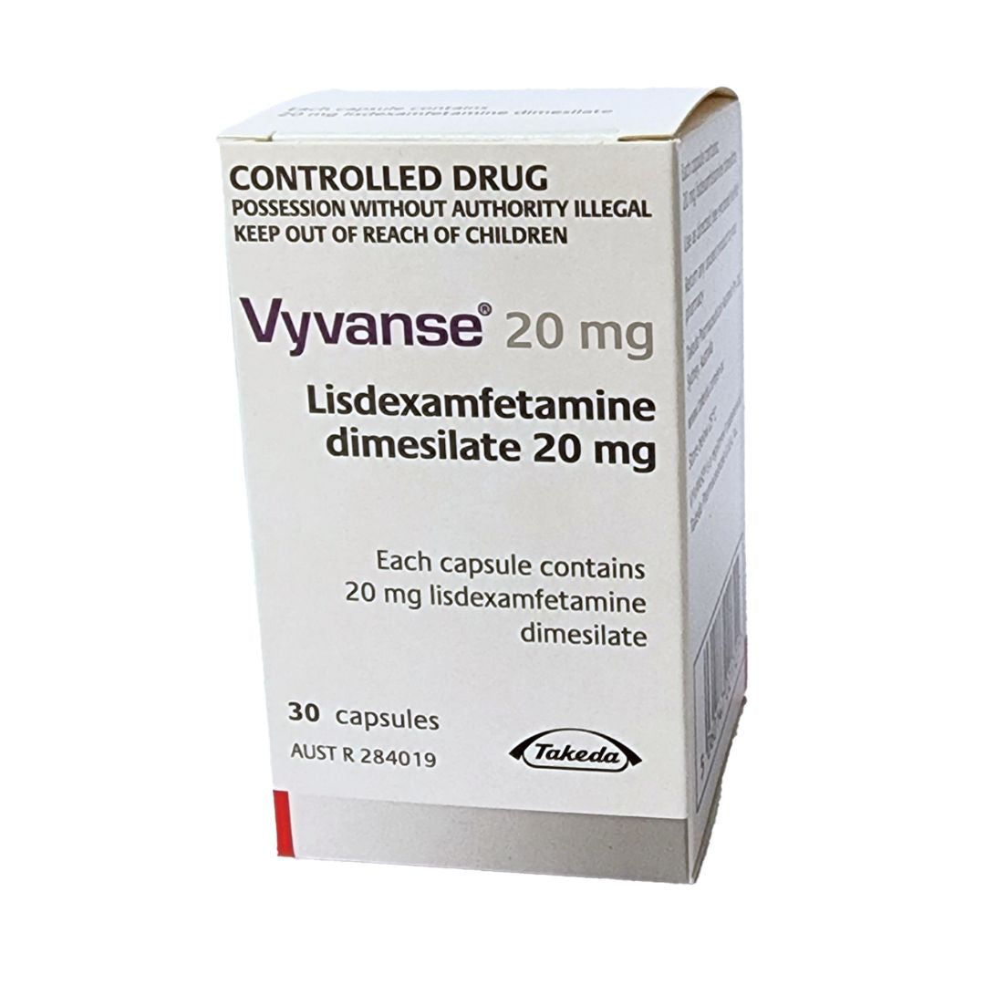 Vyvanse 20mg Capsules 30 (Authority Script) - Lisdexamfetamine