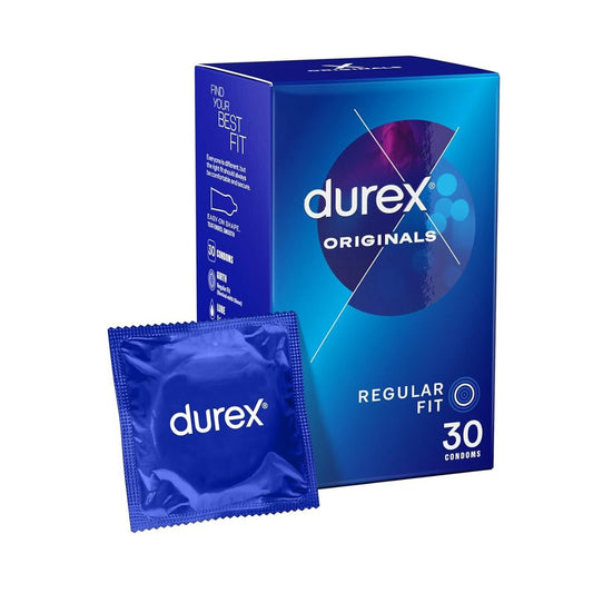 Durex Originals Latex Condoms Regular Fit, Pack of 30