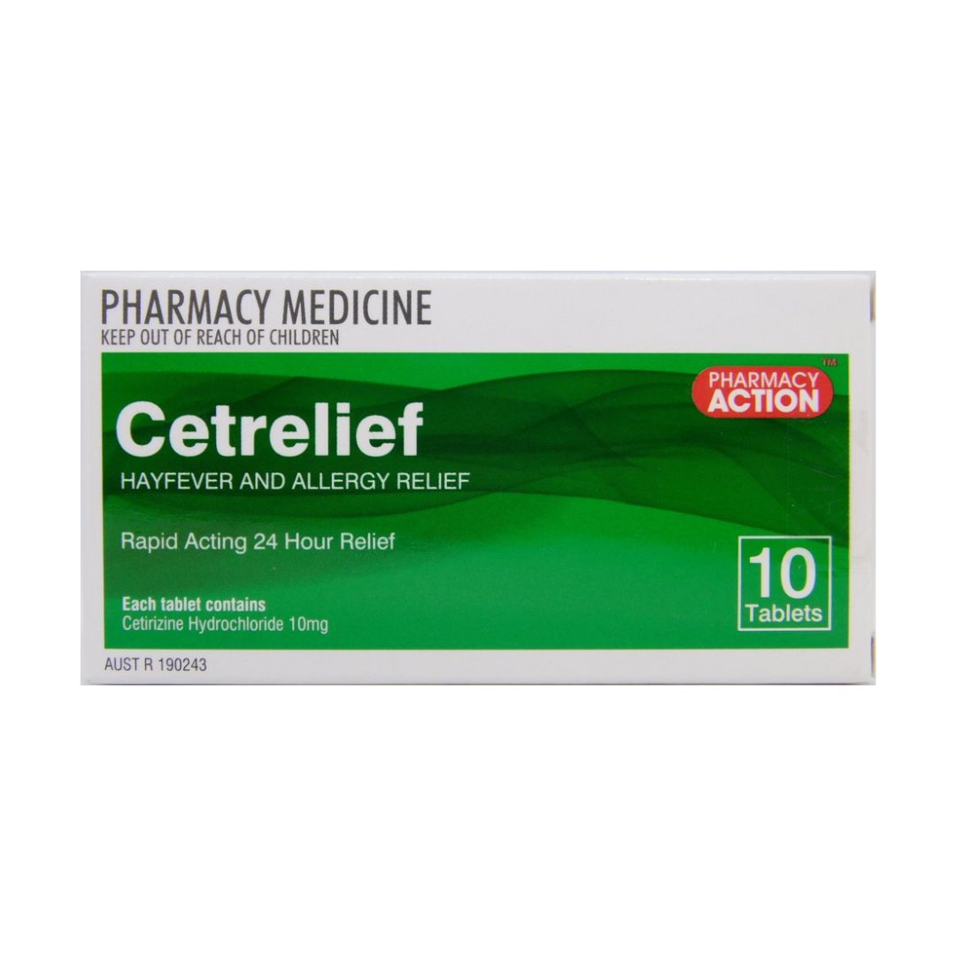 Pharmacy Action Cetrelief 10/ 30/ 70 Tablets