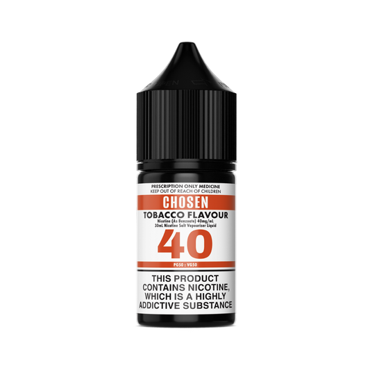 Chosen by Lula Nicotine Vape E-Liquid 40mg/ml 30ml, Tobacco/Mint