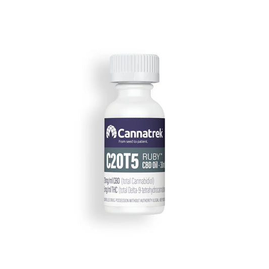 Cannatrek Ruby CBD Oil THC 5mg/ml CBD 20mg/ml Cannabis Oil - 30mL