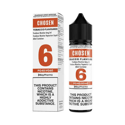 CHOSEN by LULA NICOTINE E-Liquid 6mg/ml 60ml, Tobacco/ Mint - No Prescription Required