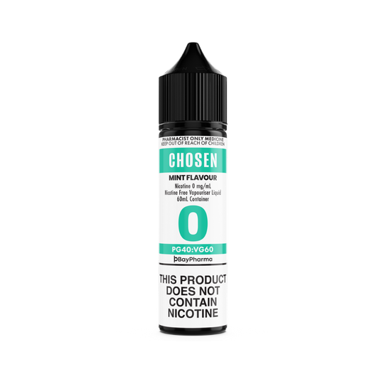 CHOSEN by LULA NICOTINE FREE E-Liquid 0mg/ml 60ml, Tobacco/Mint - No Prescription Required