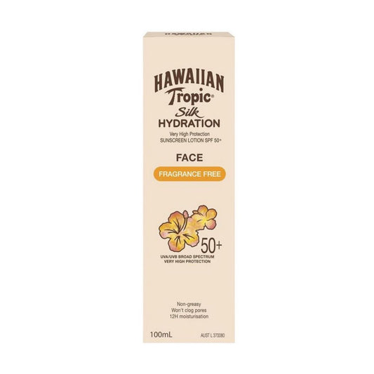 Hawaiian Tropic SPF 50+ Silk Hydration Face Fragrance Free 100ml