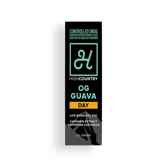 Highcountry Live Rosin DAY (OG Guava) Cartridge 70% THC 510 Cannabis Vape Inhalation - 0.5g
