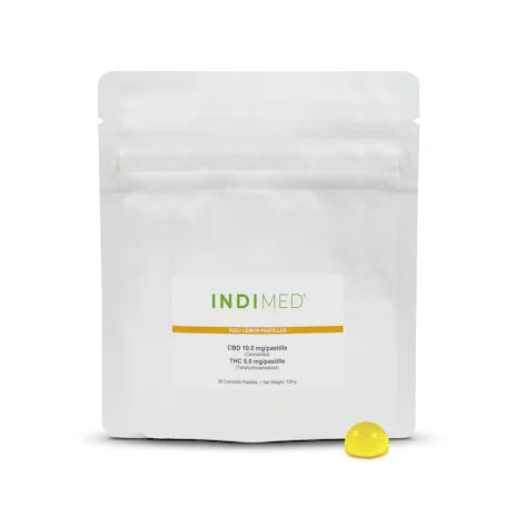 IndiMed Balanced THC 5mg CBD 10mg Lemon Pastille 30