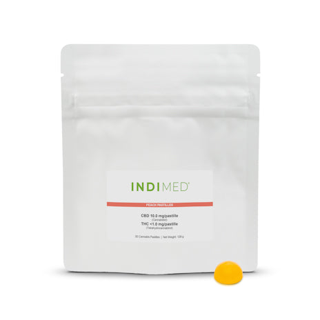 IndiMed CBD 10mg THC 1mg Peach Pastille 30