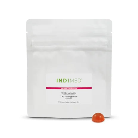 IndiMed THC 5mg CBD 0.3mg Melon Pastille 30