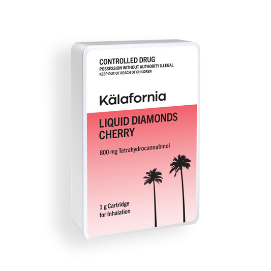Kalafornia Liquid Diamonds (Cherry) Cartridge THC 800mg 510 Cannabis Vape Inhalation - 1g
