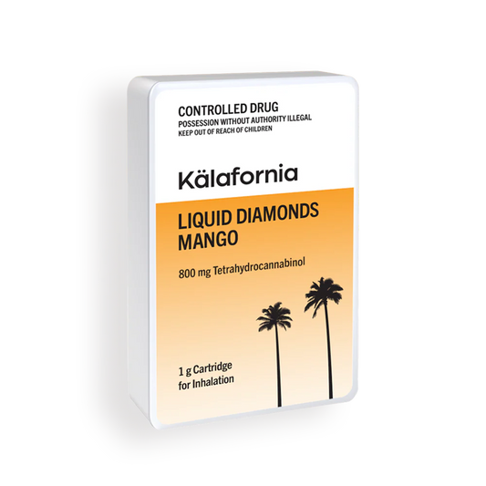 Kalafornia Liquid Diamonds (Mango) Cartridge THC 800mg 510 Cannabis Vape Inhalation - 1g