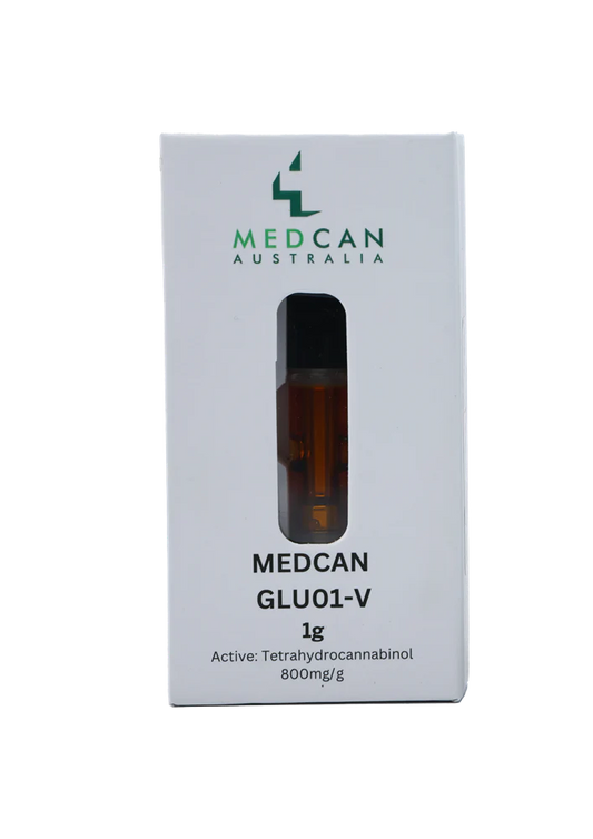 MedCan GLU01-V (Sherbert Glue) Cartridge THC 800mg 510 Cannabis Vape Inhalation - 1g