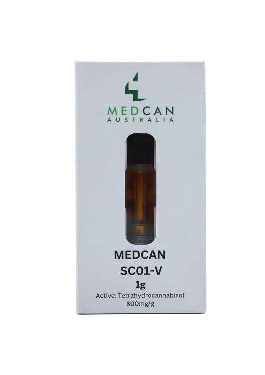 MedCan SC01-V (Strawberry Cake) Cartridge THC 800mg 510 Cannabis Vape Inhalation - 1g