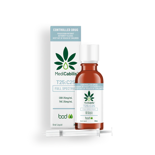 MediCabilis Balanced THC 25mg/ml CBD 25mg/ml Cannabis Oil - 30mL