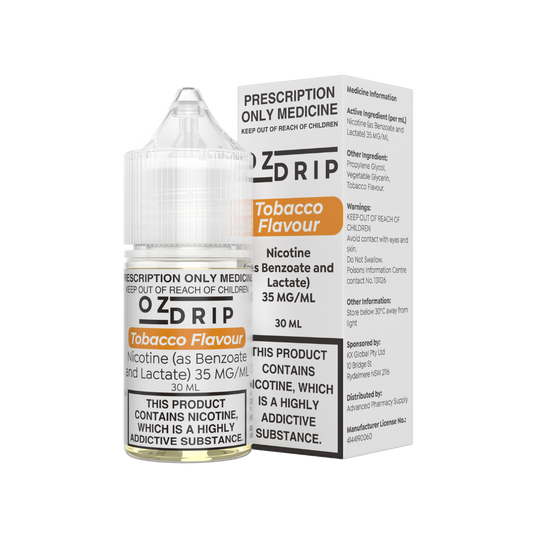 Ozdrip Nicotine Vape E-Liquid 35mg/ml 30ml, Tobacco/Mint/Methol/Unflavoured